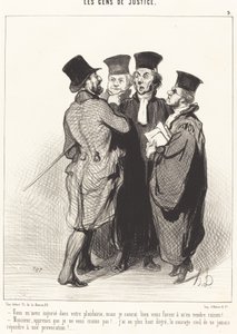 Yalvararak bana hakaret ettin... by Honoré Daumier