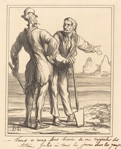 Bana onun unvanlarını hatırlatmana gerek yok... by Honoré Daumier