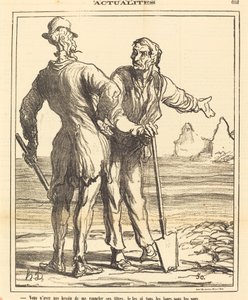 Bana onun unvanlarını hatırlatmana gerek yok... by Honoré Daumier