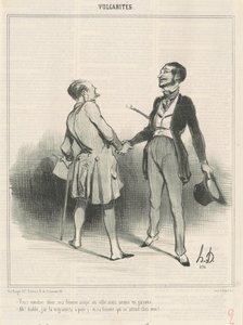 Akşam yemeğine geleceksin, karım kasabada akşam yemeği yiyor... by Honoré Daumier