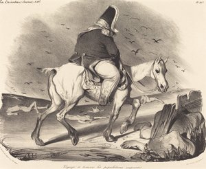 Yoğun nüfus arasında yolculuk by Honoré Daumier