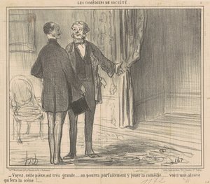 Bak, bu oda çok büyük... by Honoré Daumier