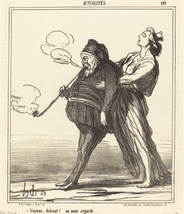 Bakalım!... ayakta bize bakıyorlar. by Honoré Daumier