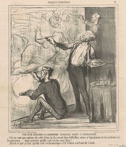 Bir atölyeden görüntü... by Honoré Daumier