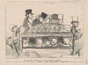 Bulvarın ... omnibüslerinin görünümü ... ve yüksekliği ... by Honoré Daumier
