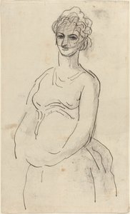 Peçeli kadın by Honoré Daumier