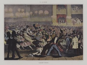 Galop Finali (renkli taş) by Honore (after) Daumier