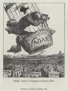 Nadar, fotoğrafçılığı sanat düzeyine yükseltiyor by Honore (after) Daumier