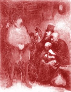 Bir bekleme odası, 1878'de Galerie Durand-Ruel'deki Daumier Sergisi by Honoré Daumier
