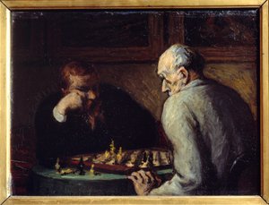 Satranç Oyuncuları Honore Daumier (1808-1879) 19. yüzyıl by Honoré Daumier