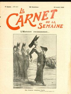 Siyah Beyaz Hiciv “Haftanın Defteri”nin Kapağı by Honoré Daumier
