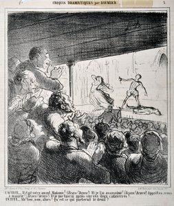 Drama taslağı: “” O senin sevgilindi Madam ... ”” Honore Daumier (1808-1879) tarafından “” Le Charivari ””de gravür. Palais Longchamp, Marsilya Güzel Sanatlar Müzesi. by Honoré Daumier