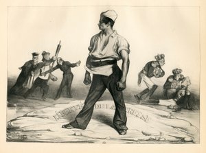 Siyasi Karikatür (1830), Siyah Beyaz Hiciv by Honoré Daumier