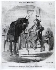 Les Bons Bourgeois - Dagerreyotipte güzel bir portreye sahip olmak için en uygun pozisyon, Daumier