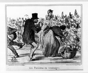 Parisli eskizler: Hasattaki Parisliler - Daumier, 02/10/1857 tarihli “” Charivari”de by Honoré Daumier