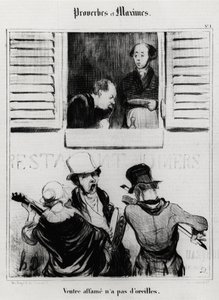 Atasözleri ve özdeyişler: Aç karnının kulağı yoktur. Honore Daumier
