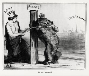 Rusya: (Avrupa tarafından) üzülen bir ayı. Mart 1854