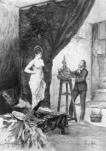 Georges Cain'in (1856-1919) çizimi, Cousin Bette için, Honore de Balzac'ın (1799-1850) romanı, Human Comedy adlı çok ciltli koleksiyondan, 1900'de Paris'te yayınlandı by Honore de Balzac