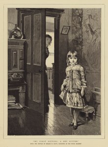 İlk Oturuşum, Utangaç Bir Bakıcı by Horace Henry Cauty
