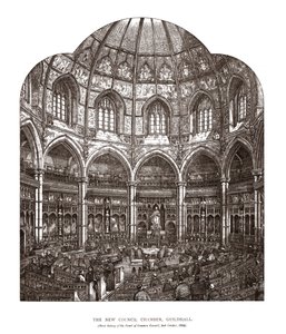 Yeni Konsey Odası Guildhall, 1884, 1886 by Horace Jones