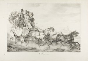Bir Posta Arabası by Emile Jean Horace Vernet