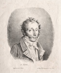Carle Vernet, 1817. by Emile Jean Horace Vernet