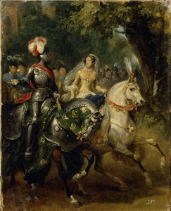 Süvari, 1842 civarı by Emile Jean Horace Vernet