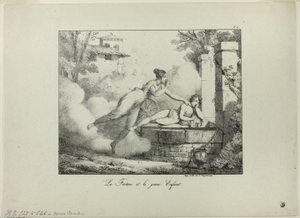 Servet ve Küçük Çocuk by Emile Jean Horace Vernet