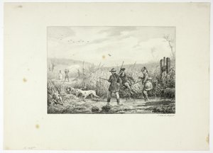 avcılar by Emile Jean Horace Vernet