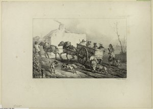avcılar by Emile Jean Horace Vernet