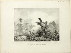 seni aşağı indireceğim by Emile Jean Horace Vernet