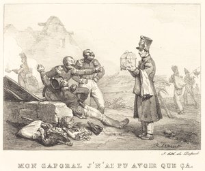 Onbaşım, sadece buna sahip olabilirim. by Emile Jean Horace Vernet