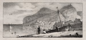 Bir Liman Görünümü by Emile Jean Horace Vernet