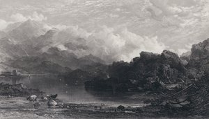 A Highland Loch, Mist resting on Mountains  by Horatio Macculloch