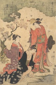 Piknikteki Bayanlar, ca. 1790. by Hosoda Eishi
