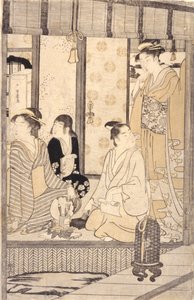 Morning Glory (Asago) (renkli tahta baskı) by Hosoda Eishi