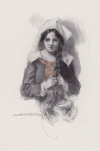 Henry Wadsworth Longfellow'un yazdığı Evangeline, A Tale of Arcadie için İllüstrasyon (taş taş) by Howard Chandler (after) Christy