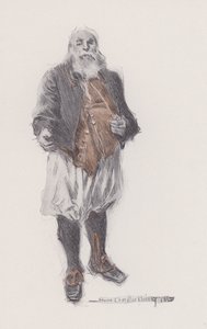 Henry Wadsworth Longfellow'un yazdığı Evangeline, A Tale of Arcadie için İllüstrasyon (taş taş) by Howard Chandler (after) Christy