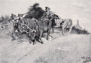ಪೌಡರ್ ಅನ್ನು ಬಂಕರ್ ಹಿಲ್ ಟರ್ಕಿಗೆ ತರುವುದು by Howard Pyle