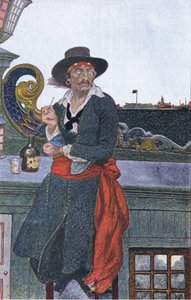 Kidd on the deck of the Adventure Galley, from Howard Pyles Book of Pirates published by Harper & Bros, 1921  by Howard Pyle