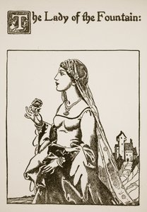 Çeşmenin Hanımı, Sir Launcelot ve Yoldaşlarının Öyküsü'nden bir örnek, 1907 by Howard Pyle