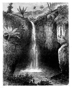 Nehrin düşüşü, Tondano, Endonezya, 19. yüzyıl.