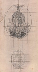 Madalya Tasarımı: Bakire Figürü by Hubert Francois Gravelot