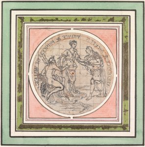 Madalya için Tasarım: Frederick ve Augusta, Galler Prensi ve Prensesi by Hubert Francois Gravelot