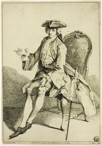 Oturan genç senyör by Hubert Francois Gravelot