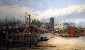 Eski Putney Köprüsü by Hubert James Medlycott