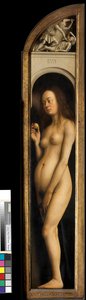 Eve, Ghent Altarpiece'in sol kanadından detay by Hubert & Jan van (1390 1441) Eyck