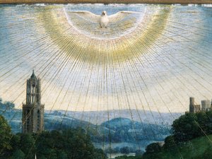 Ghent Sunağı'ndan Mistik Kuzu'nun Tapınmasından Ayrıntı by Hubert & Jan van (1390 1441) Eyck
