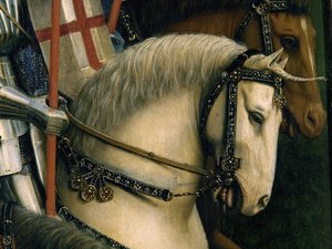 Gent Altarpiece'den İsa'nın Şövalyelerinden detay