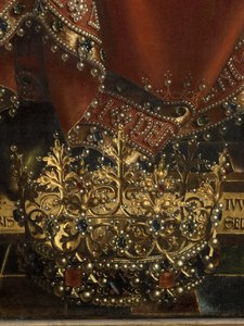 Ghent Altarpiece'den Baba Tanrı'nın detayı (panel üzerine yağlıboya)